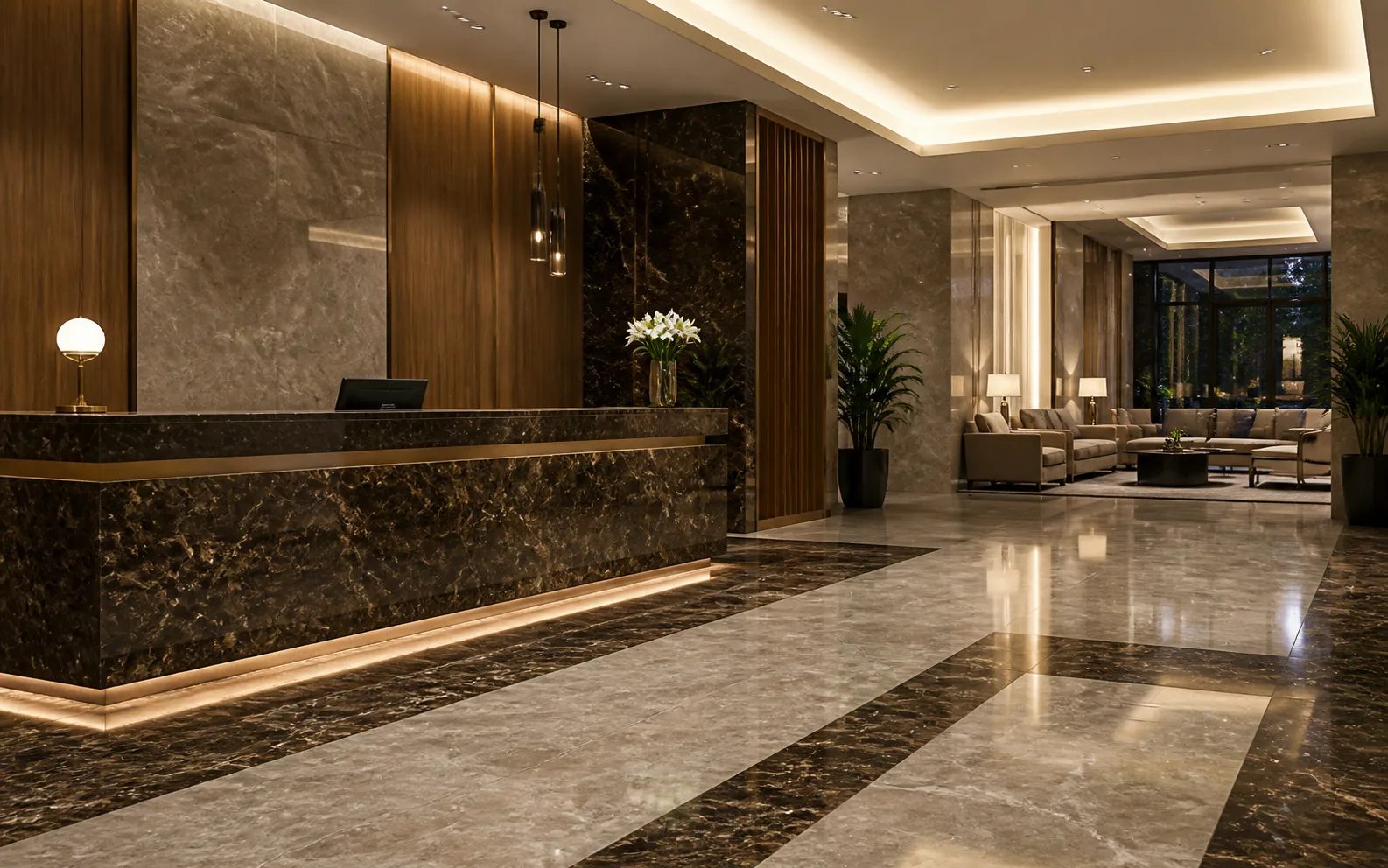 Commercial Spaces granite application
